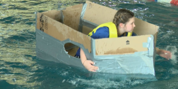 LPS students compete in cardboard races