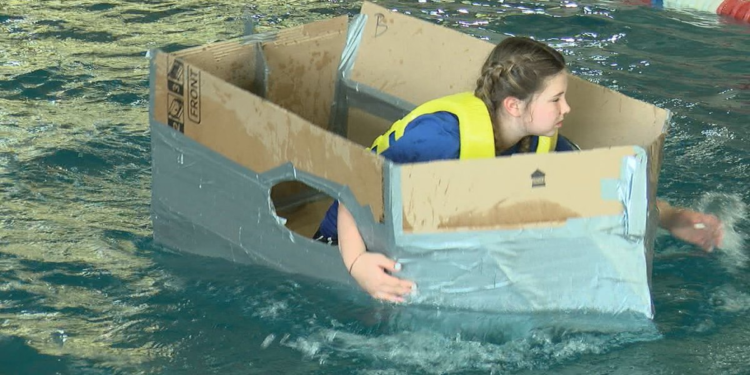 LPS students compete in cardboard races